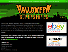 Tablet Screenshot of halloweensuperstorestc.com